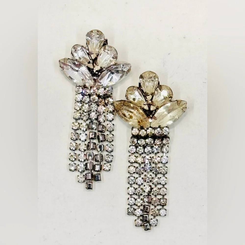 Bluette France Vintage Rhinestone Shoe Clips/Charms 2 Sets Excellent Cond Rare - Picture 6 of 8